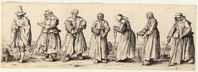 Men and Women Beggars by Wenceslaus Hollar